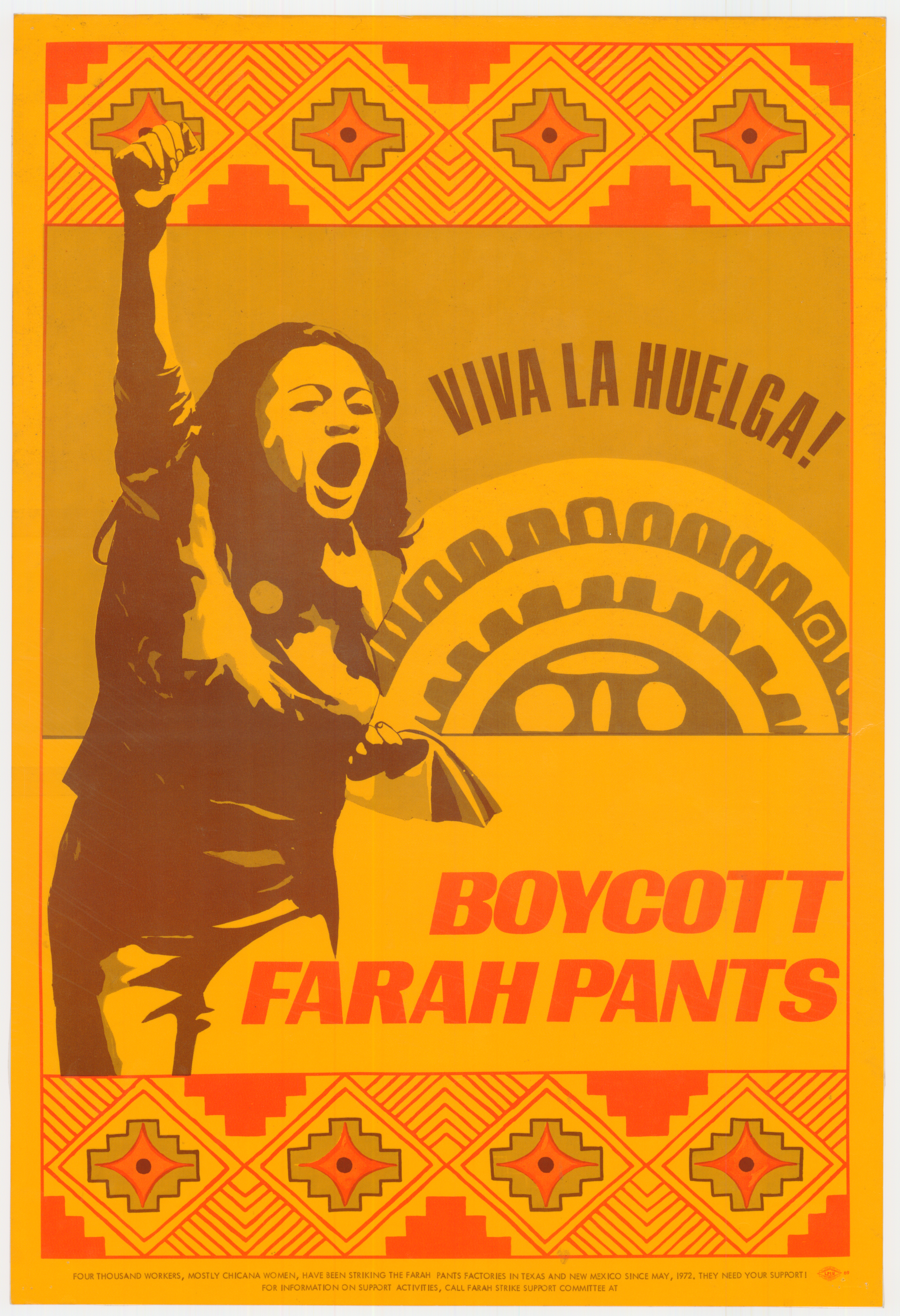 Poster of woman calling for boycott